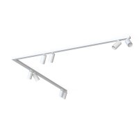 Deckenstrahler 8-flammig GU10 2x 1,5 m Weiß Metall...