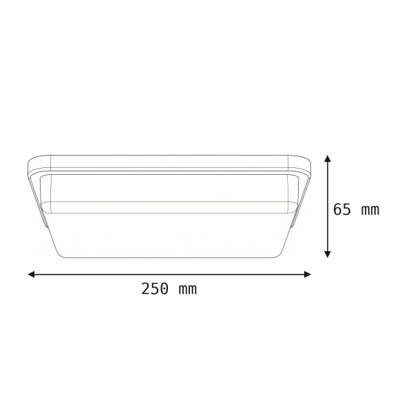 Deckenlampe IP44 Chrom Weiß B: 25 cm quadratisch 2x E27