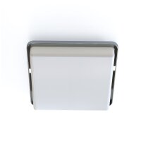 Deckenlampe IP44 Chrom Wei&szlig; quadratisch E27 Badezimmer