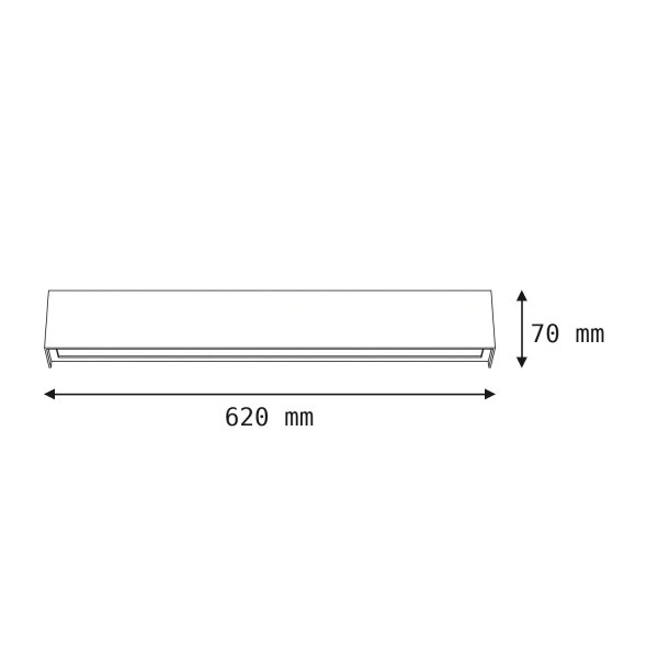 Wandleuchte Up Down Weiß Metall 3000 K 1700 lm T8 LED 11 W