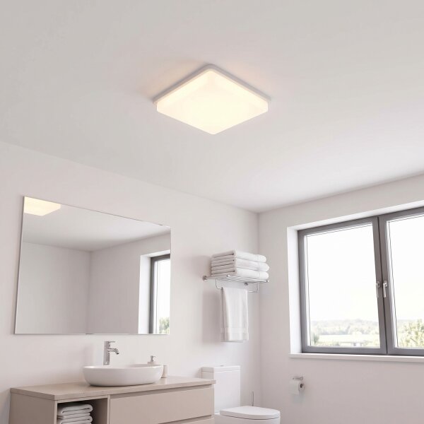Deckenleuchte Badezimmer IP44 Weiß E27 B: 25 cm klein