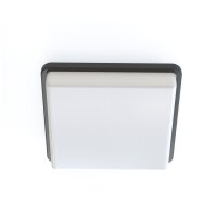 Deckenlampe eckig IP44 E27 Schwarz Wei&szlig; Modern B:...