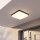 Deckenlampe eckig IP44 E27 Schwarz Weiß Modern B: 25 cm