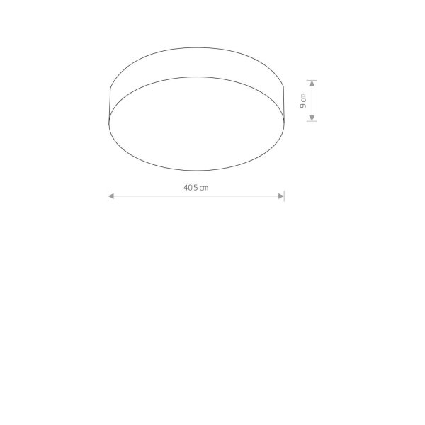 LED Deckenlampe 4000 K 2200 lm Ø 40,5 cm rund Schwarz