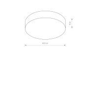 LED Deckenlampe Ø 40,5 cm rund Graphit
