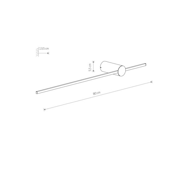 LED Wandlampe Schwarz 3000 K 380 lm Aluminium indirekt