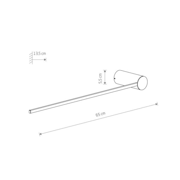 LED Wandlampe 3000 K 360 lm Schwarz indirektes Licht