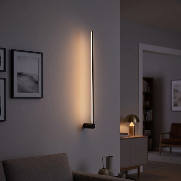 Wandleuchte LED Schwarz 3000 K 520 lm Aluminium 105 cm hoch