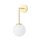 Badlampe Wand IP44 in Messing Weiß G9 Kugelschirm