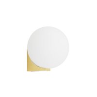 Wandleuchte Badezimmer in Messing Weiß IP44 G9 Glas...