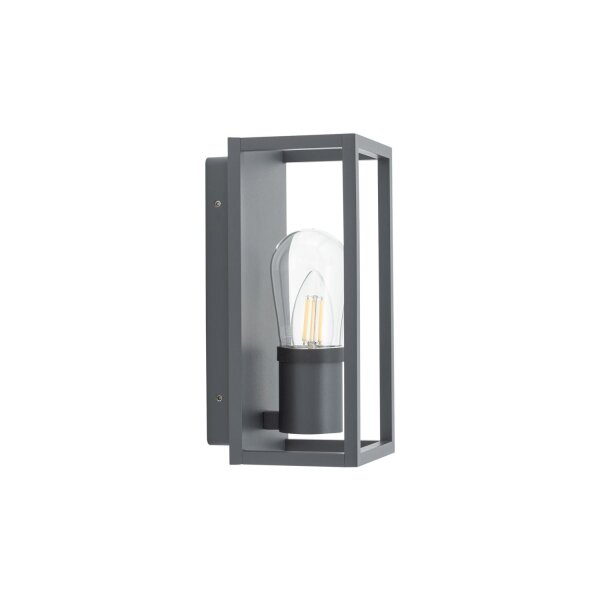 Außenwandleuchte Grau IP54 E14 Glas Aluminium Modern