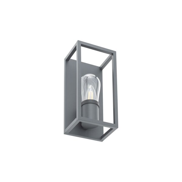 Außenwandleuchte Grau IP54 E14 Glas Aluminium Modern
