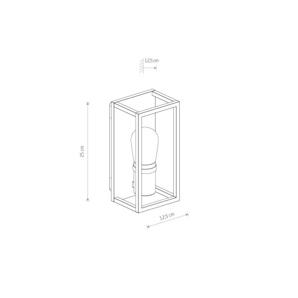 Außenwandleuchte Grau IP54 E14 Glas Aluminium Modern