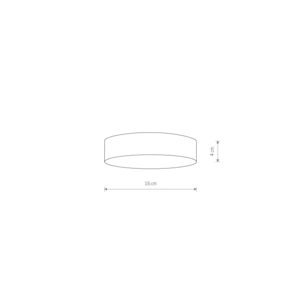 LED Deckenleuchte rund Ø 16 cm Schwarz 4000 K 1800 lm MODRA