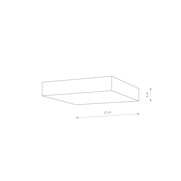 Weiße Deckenleuchte LED B: 21 cm 3000 K 3100 lm Modern
