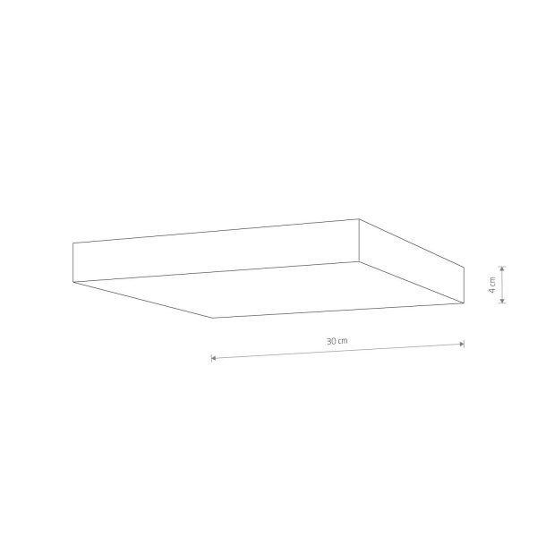 LED Deckenleuchte Weiß 3000 K 4600 lm B: 30 cm H: 4 cm