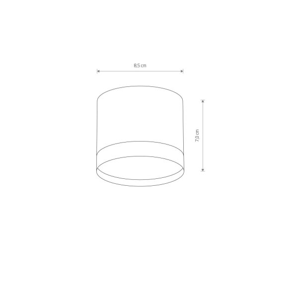 Kleiner Deckenspot Schwarz GX53 Ø 8,5 cm Aluminium Modern