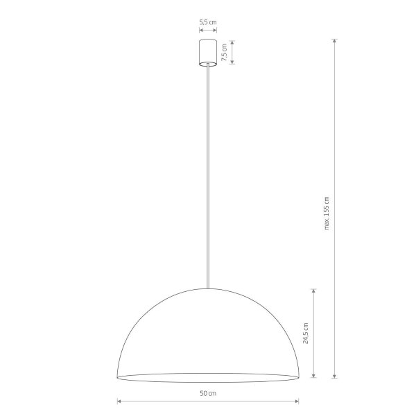Hängelampe in Weiß Gold matt Ø 50 cm für 4x GX53
