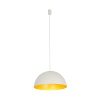H&auml;ngelampe in Wei&szlig; Gold matt &Oslash; 50 cm...
