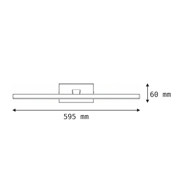 bilderleuchte LED Schwarz 59,5 cm lang warmweiß 3000 K 13 W
