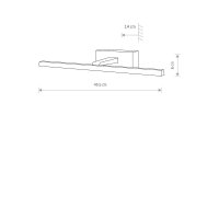 LED Spiegelleuchte Schwarz 3000 K 290 lm B: 45,5 cm...