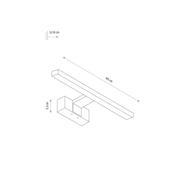 LED Spiegelleuchte Bad IP44 Chrom Aluminium 4000 K 650 lm