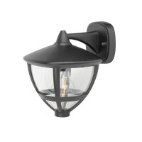 Wandleuchte au&szlig;en IP44 E27 Schwarz H: 23 cm dekorativ