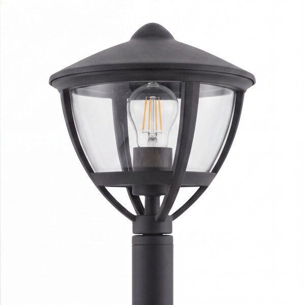 Außenlampe IP44 Schwarz E27 200 cm Aluminium Modern