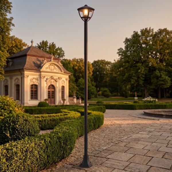 Außenlampe IP44 Schwarz E27 200 cm Aluminium Modern