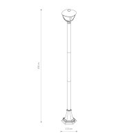 Außenlampe IP44 Schwarz E27 200 cm Aluminium Modern