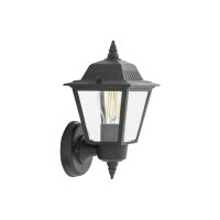 Wandleuchte au&szlig;en IP44 Schwarz E27 H: 26 cm Rustikal