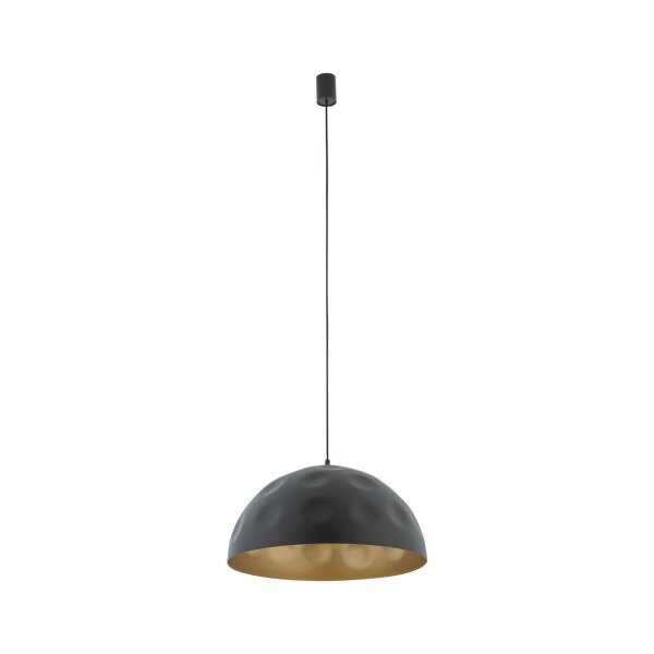 Pendelleuchte E27 in Schwarz Gold matt Ø 50 cm
