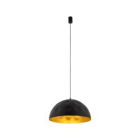 Pendelleuchte E27 in Schwarz Gold matt &Oslash; 50 cm