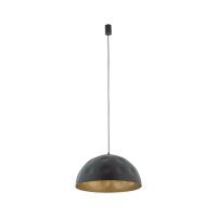 Pendelleuchte E27 in Schwarz Gold matt Ø 50 cm