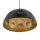 Pendelleuchte E27 in Schwarz Gold matt Ø 50 cm
