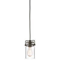 Pendelleuchte Glas Metall Bronze Antik E27 Ø12 cm...