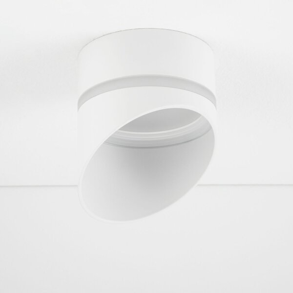 Einbauleuchte Decke Ø 8,5 cm H: 12 cm GX53 Weiß
