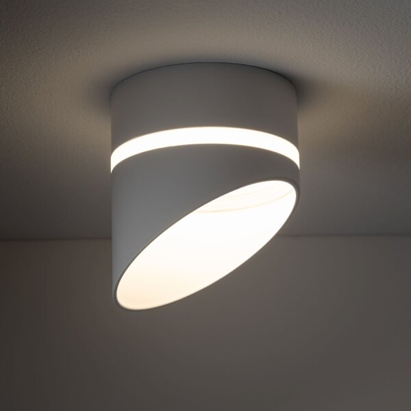 Einbauleuchte Decke Ø 8,5 cm H: 12 cm GX53 Weiß