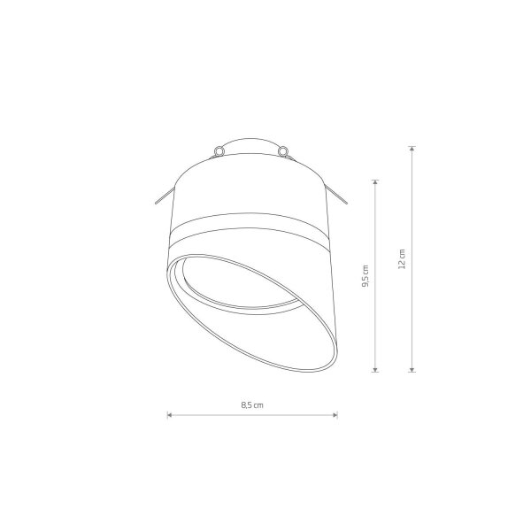 Einbauleuchte Decke Ø 8,5 cm H: 12 cm GX53 Weiß