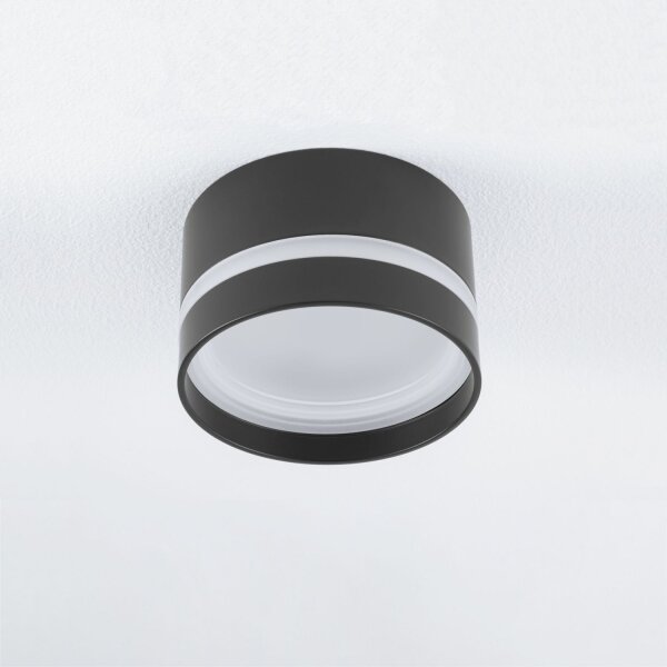 Einbaustrahler Schwarz GX53 Ø 8,5 cm Aluminium Modern
