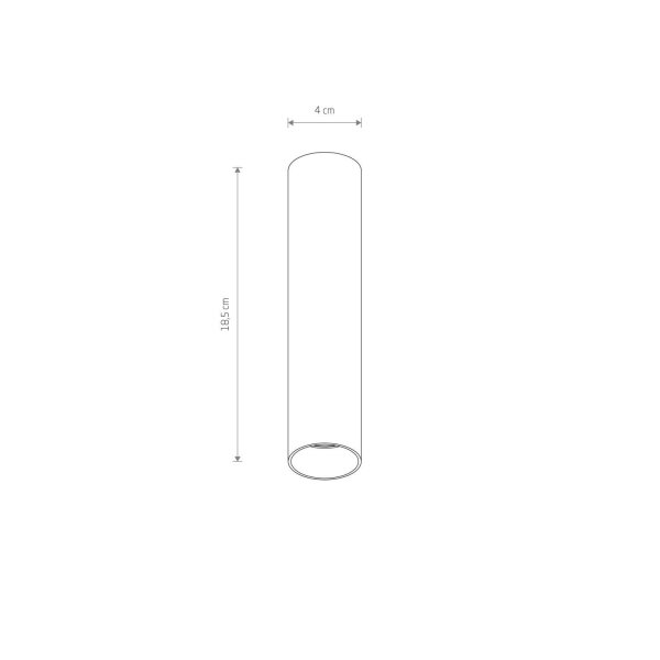 Spot Decke GU10 R35 Ø 4 cm H: 18,5 cm Weiß Metall Modern ROJA