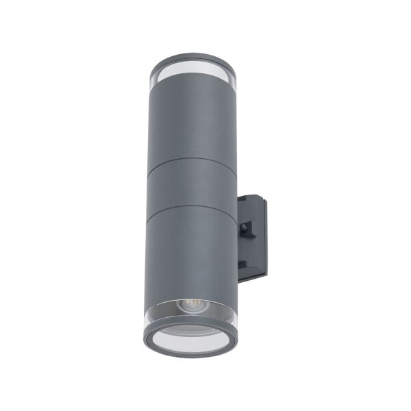 Außenleuchte Wand 2-flammig Up Down IP44 E27 Aluminium