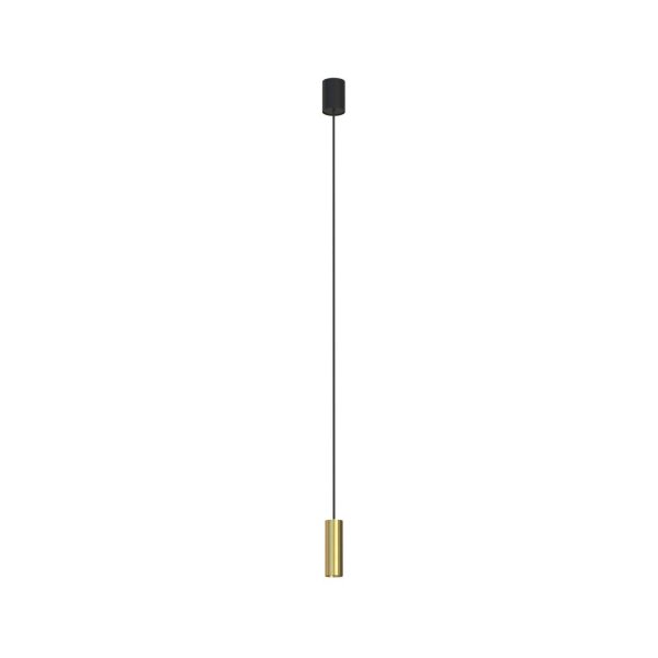 Hängelampe GU10 R35 Ø 4 cm in Schwarz Messing Metall Modern