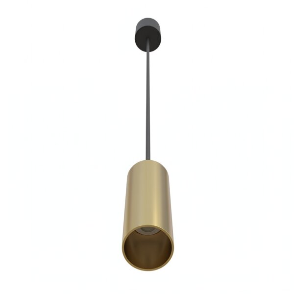 Hängelampe GU10 R35 Ø 4 cm in Schwarz Messing Metall Modern