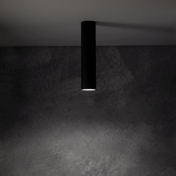 Deckenleuchte Ø 4 cm GU10 R35 Schwarz Metall Modern ROJA