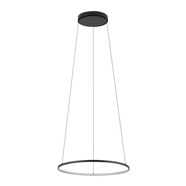 Ring Kronleuchter LED Schwarz 3000 K 560 lm Ø 45 cm Metall