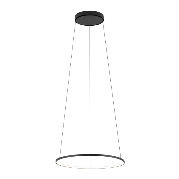 Ring Kronleuchter LED Schwarz 3000 K 560 lm Ø 45 cm Metall