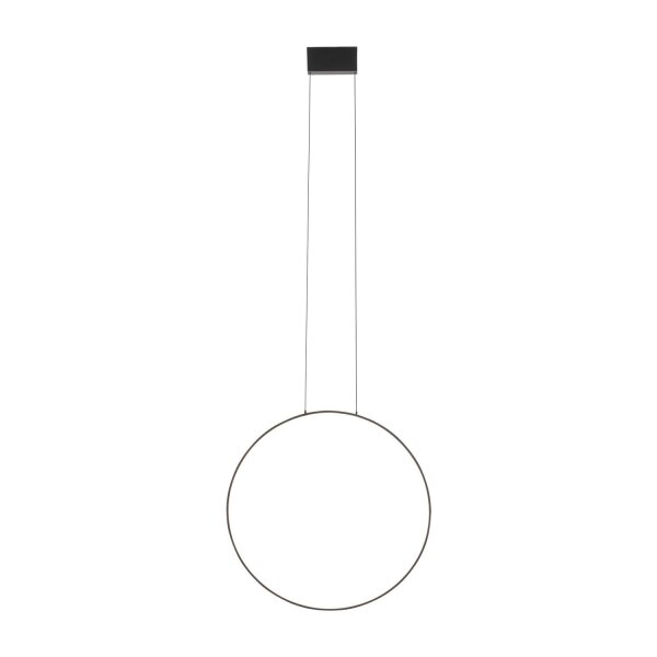 LED Hängelampe Schwarz 3000 K 660 lm Metall Ø 60 cm Ring