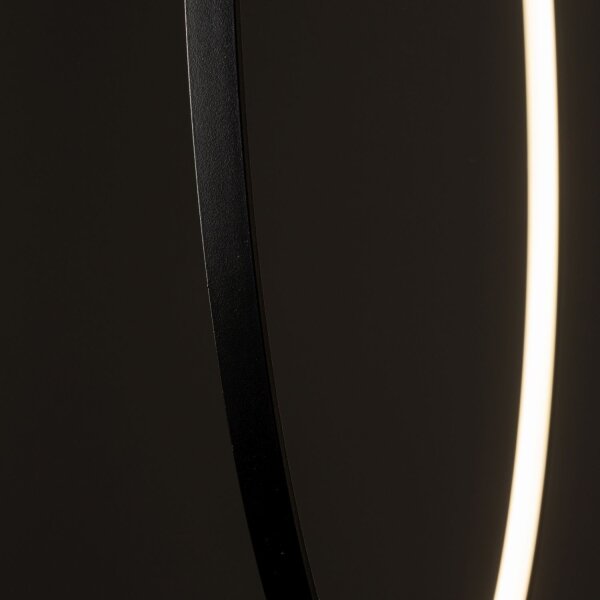 LED Hängelampe Schwarz 3000 K 660 lm Metall Ø 60 cm Ring