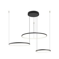 LED H&auml;ngelampe XXL 3000 K 1600 lm Schwarz Metall 3...